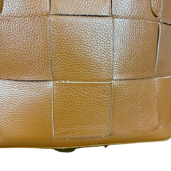 Unica Firenze Borse in Pelle Womens Woven Pebble Leather Satchel Handbag Purse - Picture 5 of 15